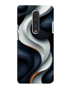 Чехол для OnePlus 7 с картинкой «Объемные черно-белые ленты» Чехол для OnePlus 7 с картинкой «Объемные черно-белые ленты»