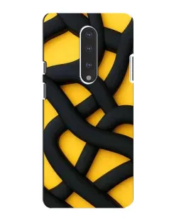 Чехол для OnePlus 7 с картинкой «Черное желтое переплетение» Чехол для OnePlus 7 с картинкой «Черное желтое переплетение»