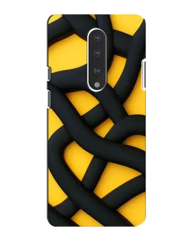 Чехол для OnePlus 7 с картинкой «Черное желтое переплетение» Чехол для OnePlus 7 с картинкой «Черное желтое переплетение»