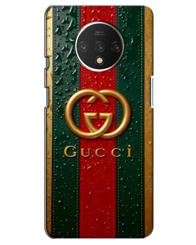 Чехол для OnePlus 7T с картинкой «Gucci — фирменная полоса и золото» Чехол для OnePlus 7T с картинкой «Gucci — фирменная полоса и золото»
