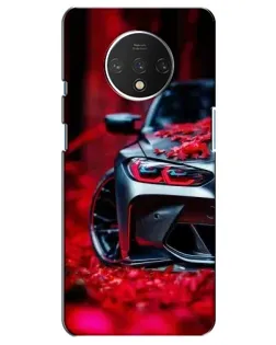 Чехол для OnePlus 7T с картинкой «Спортивная BMW и цветы»