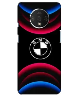 Чехол для OnePlus 7T с картинкой «Логотип BMW и неоновые дуги»