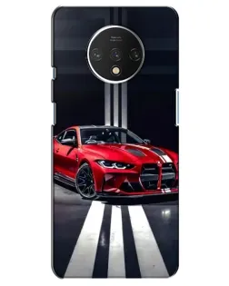 Чехол для OnePlus 7T с картинкой «Красная BMW на дороге»