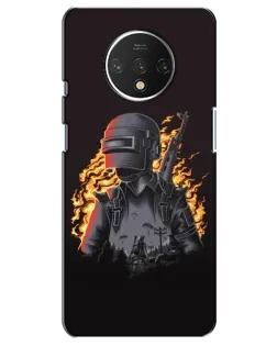 Чехол для OnePlus 7T с картинкой «PUBG — огненный силуэт»