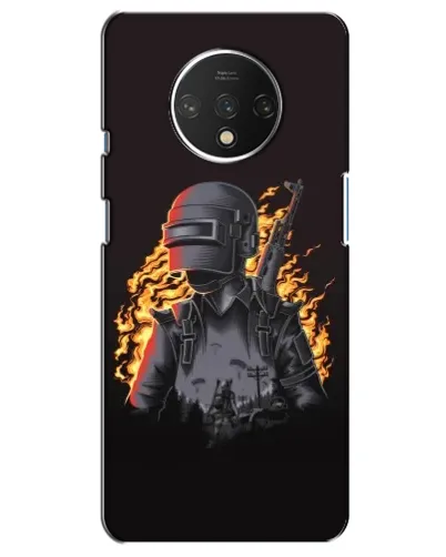 Чехол для OnePlus 7T с картинкой «PUBG — огненный силуэт» Чехол для OnePlus 7T с картинкой «PUBG — огненный силуэт»