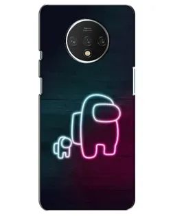 Чехол для OnePlus 7T с картинкой «Among Us неон-арт»