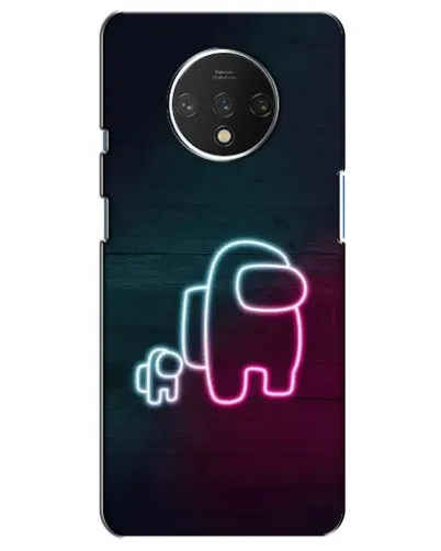 Чехол для OnePlus 7T с картинкой «Among Us неон-арт» Чехол для OnePlus 7T с картинкой «Among Us неон-арт»