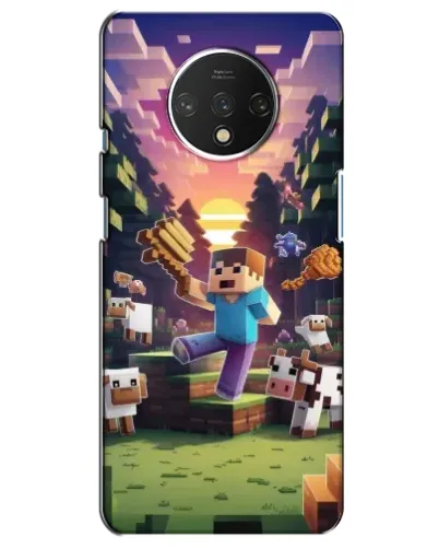 Чехол для OnePlus 7T с картинкой «Стив на ферме» Чехол для OnePlus 7T с картинкой «Стив на ферме»