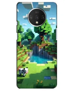 Чехол для OnePlus 7T с картинкой «Minecraft летний день»