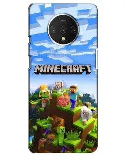 Чехол для OnePlus 7T с картинкой «Minecraft классический мир»