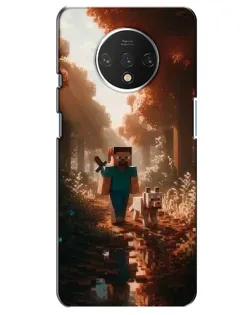 Чехол для OnePlus 7T с картинкой «Стив в лесу»
