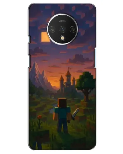 Чехол для OnePlus 7T с картинкой «Стив у башни» Чехол для OnePlus 7T с картинкой «Стив у башни»