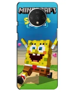 Чохол для OnePlus 7T з картинкою «Губка Боб Minecraft»