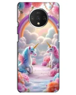 Чехол для OnePlus 7T с картинкой «Радуга и единороги» Чехол для OnePlus 7T с картинкой «Радуга и единороги»
