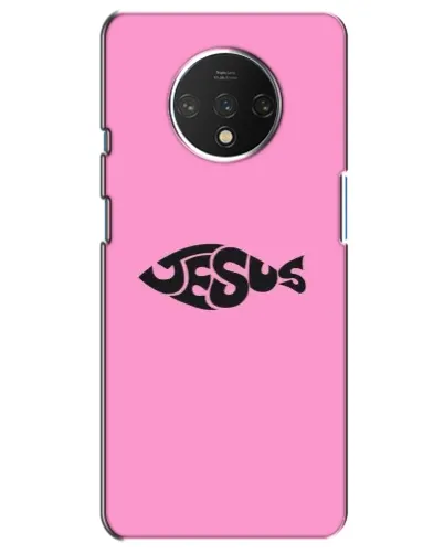 Чехол для OnePlus 7T с картинкой «Розовый символ Jesus» Чехол для OnePlus 7T с картинкой «Розовый символ Jesus»