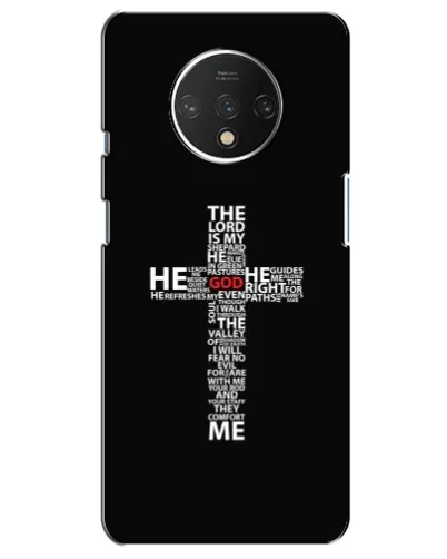 Чехол для OnePlus 7T с картинкой «Текстовый крест» Чехол для OnePlus 7T с картинкой «Текстовый крест»