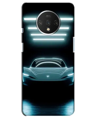 Чехол для OnePlus 7T с картинкой «Tesla в неоне» Чехол для OnePlus 7T с картинкой «Tesla в неоне»