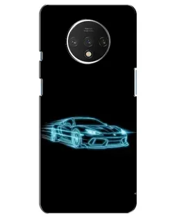 Чехол для OnePlus 7T с картинкой «Неоновый контур Lamborghini»