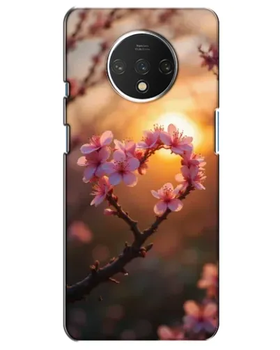 Чехол для OnePlus 7T с картинкой «Розовый цвет сердце на фоне заката» Чехол для OnePlus 7T с картинкой «Розовый цвет сердце на фоне заката»