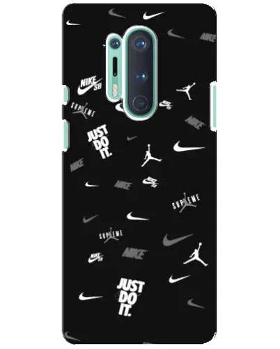 Чохол для OnePlus 8 Pro з картинкою «Nike Black Pattern»