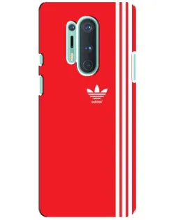 Чохол для OnePlus 8 Pro з картинкою «Червоний мінімалізм Adidas»