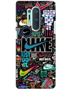 Чехол для OnePlus 8 Pro с картинкой «Яркий коллаж Nike»