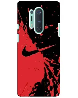 Чехол для OnePlus 8 Pro с картинкой «Красные брызги Nike»