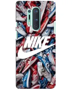 Чехол для OnePlus 8 Pro с картинкой «Коллаж кроссовок Найк»