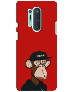 Чохол для OnePlus 8 Pro з картинкою «Bored Ape — червоний фон» Чохол для OnePlus 8 Pro з картинкою «Bored Ape — червоний фон»