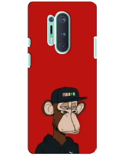 Чохол для OnePlus 8 Pro з картинкою «Bored Ape — червоний фон» Чохол для OnePlus 8 Pro з картинкою «Bored Ape — червоний фон»
