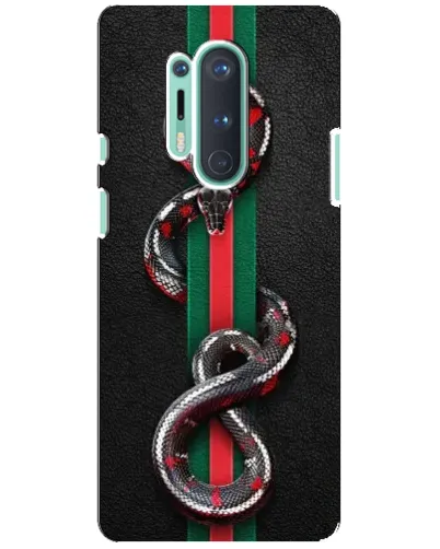 Чехол для OnePlus 8 Pro с картинкой «Gucci — змея на полосе» Чехол для OnePlus 8 Pro с картинкой «Gucci — змея на полосе»