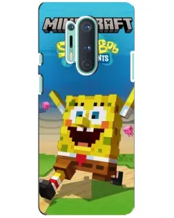 Чехол для OnePlus 8 Pro с картинкой «Губка Боб Minecraft» Чехол для OnePlus 8 Pro с картинкой «Губка Боб Minecraft»