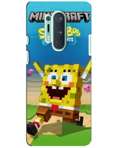 Чехол для OnePlus 8 Pro с картинкой «Губка Боб Minecraft» Чехол для OnePlus 8 Pro с картинкой «Губка Боб Minecraft»