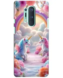 Чохол для OnePlus 8 Pro з картинкою «Веселка і єдинороги» Чохол для OnePlus 8 Pro з картинкою «Веселка і єдинороги»