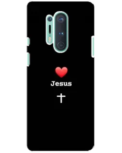 Чехол для OnePlus 8 Pro с картинкой «Сердце - Jesus»