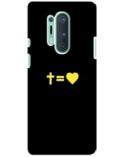 Чехол для OnePlus 8 Pro с картинкой «Сердце и Крест»