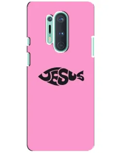Чехол для OnePlus 8 Pro с картинкой «Розовый символ  Jesus»