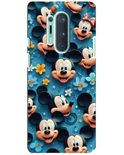 Чохол для OnePlus 8 Pro з картинкою «Паттерн Міккі та Мінні»