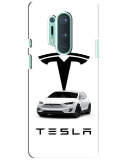 Чохол для OnePlus 8 Pro з картинкою «Tesla White Style»