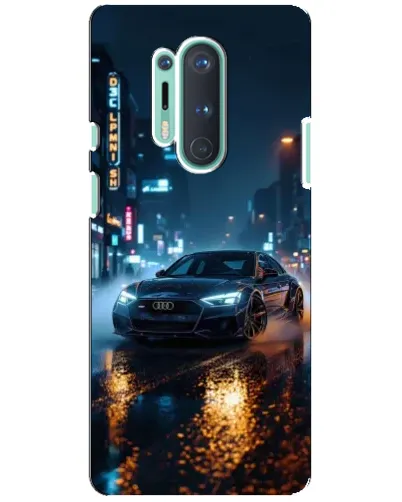 Чохол для OnePlus 8 Pro з картинкою «Нічне місто та Audi» Чохол для OnePlus 8 Pro з картинкою «Нічне місто та Audi»
