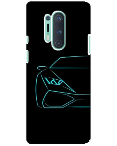 Чохол для OnePlus 8 Pro з картинкою «Блакитний силует Lamborghini» Чохол для OnePlus 8 Pro з картинкою «Блакитний силует Lamborghini»