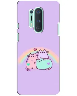 Чохол для OnePlus 8 Pro з картинкою «Веселкові Пушини» Чохол для OnePlus 8 Pro з картинкою «Веселкові Пушини»