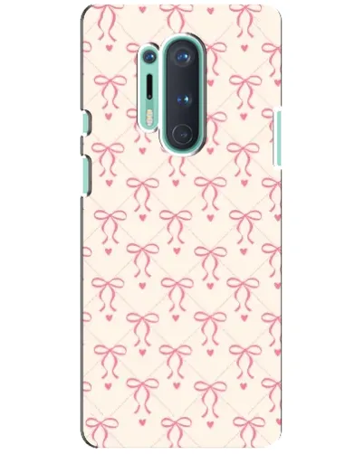 Чохол для OnePlus 8 Pro з картинкою «Рожеві бантики Coquette»
