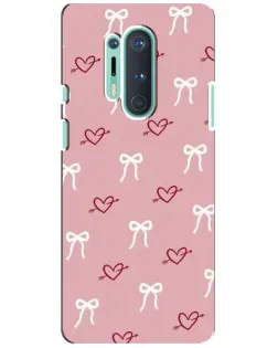 Чохол для OnePlus 8 Pro з картинкою «Серця та банти» Чохол для OnePlus 8 Pro з картинкою «Серця та банти»