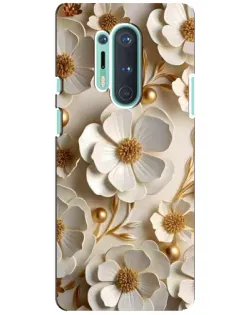 Чехол для OnePlus 8 Pro с картинкой «Белие бумажние цвети» Чехол для OnePlus 8 Pro с картинкой «Белие бумажние цвети»
