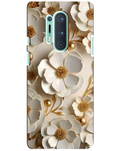 Чехол для OnePlus 8 Pro с картинкой «Белие бумажние цвети» Чехол для OnePlus 8 Pro с картинкой «Белие бумажние цвети»