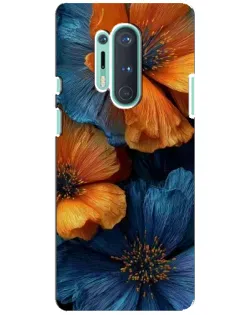 Чехол для OnePlus 8 Pro с картинкой «Яркая сине-оранжевая флора» Чехол для OnePlus 8 Pro с картинкой «Яркая сине-оранжевая флора»