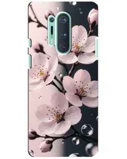 Чехол для OnePlus 8 Pro с картинкой «Нежная сакура и капли» Чехол для OnePlus 8 Pro с картинкой «Нежная сакура и капли»