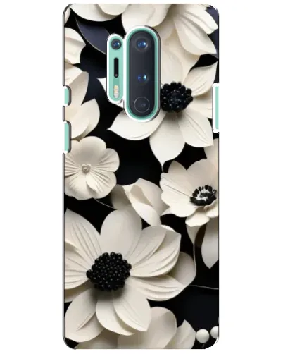 Чехол для OnePlus 8 Pro с картинкой «Объемные белые цветы» Чехол для OnePlus 8 Pro с картинкой «Объемные белые цветы»