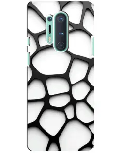 Чехол для OnePlus 8 Pro с картинкой «Белая объемная сетка» Чехол для OnePlus 8 Pro с картинкой «Белая объемная сетка»